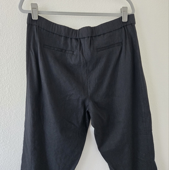 J. Jill Linen Stretch Pull On Pants Black Slim-leg Cropped Size Large New No Tag - Picture 7 of 15